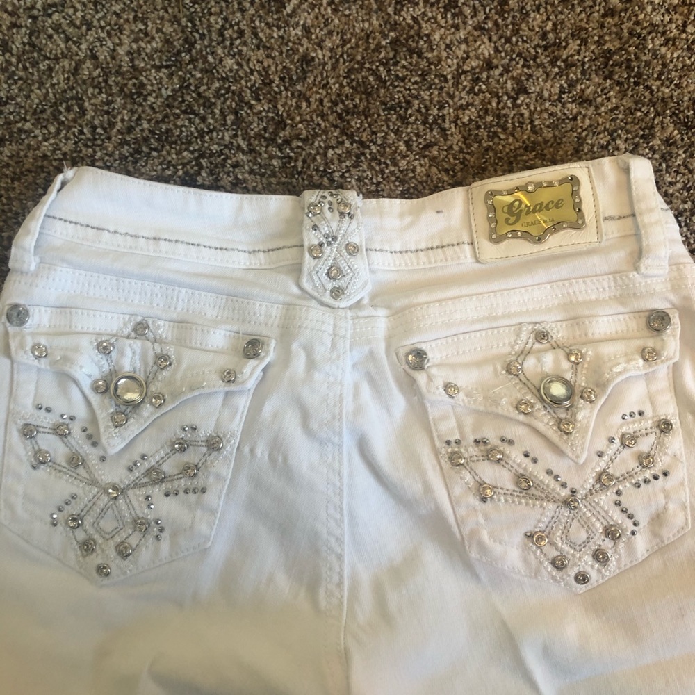 Grace white pants size 1/24 with jewels